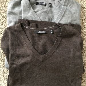 Two vneck murano sweaters size XL
